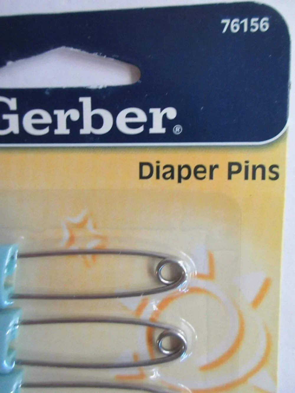 Gerber Diaper Pins 2 Packs Blue 76156 2004 NEW & Sealed Safety-Lock Design